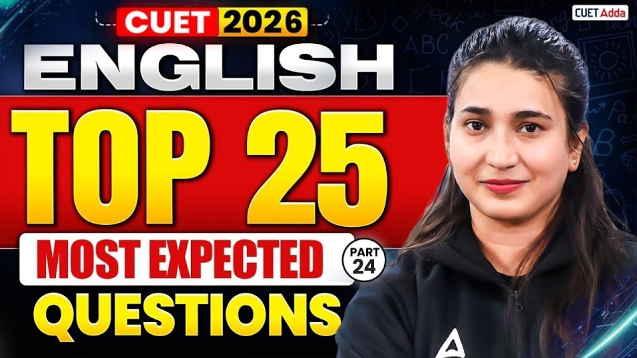 CUET English Most Expected Questions 2026 | English Full Syllabus Mock ...