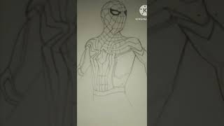 Iron Spider-Man Sketch ll drawing #drawing #shorts #art #sketches Resimi