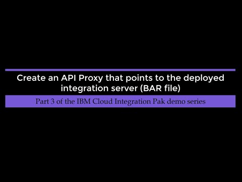 Demo3 Add API proxy to point to the integration server