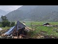 Naturally most peaceful  relaxing nepali himalayan village lifestyle in nepal  sheep shepherd life