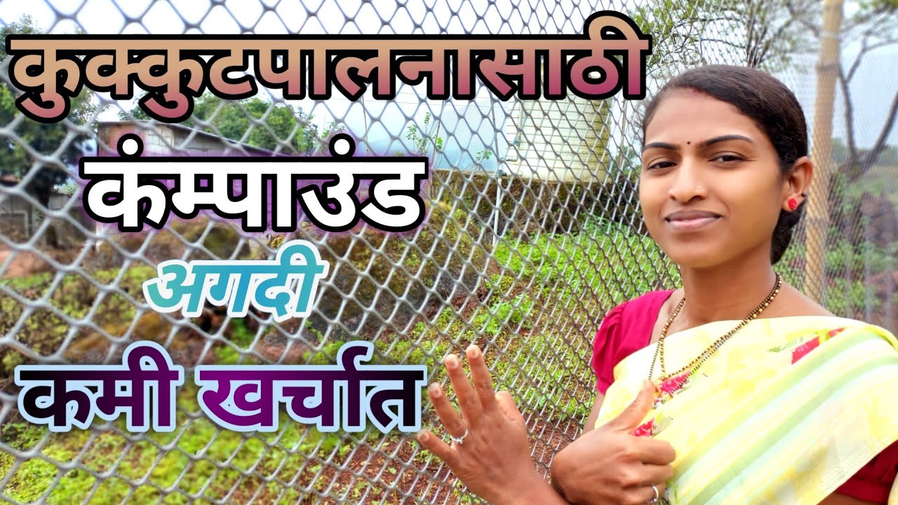 कुक्कुटपालन व्यवसायासाठी कमी खर्चात कम्पाऊंड कसे करावे.🐓😊🙏  low budget compound for poultry #poultry