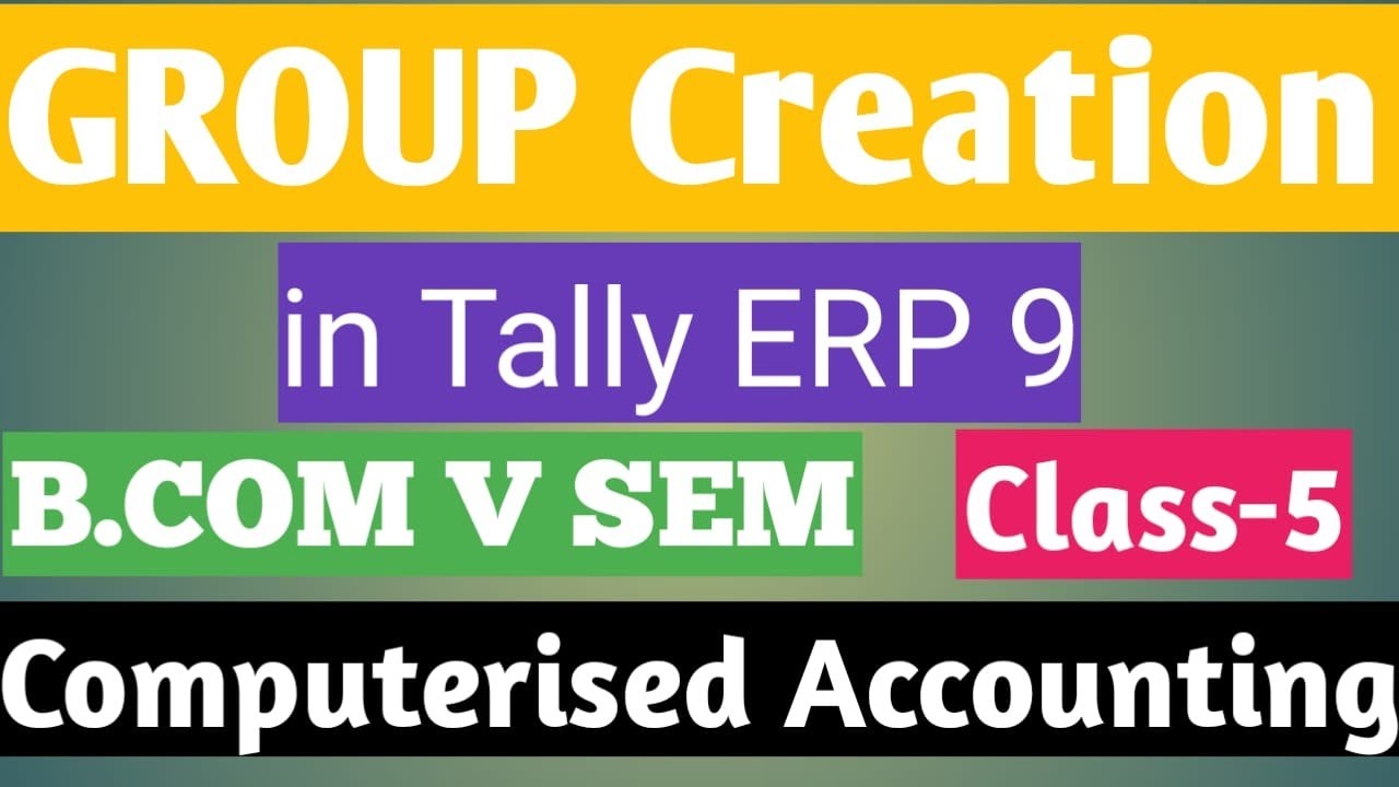 group creation in tally erp 9 in telugu || computerised accounting classes in telugu| class 5