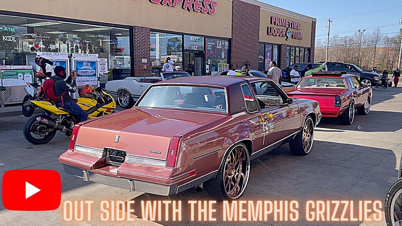 Gas Station Outside With Memphis Grizzlies Bike Life & Whip Life