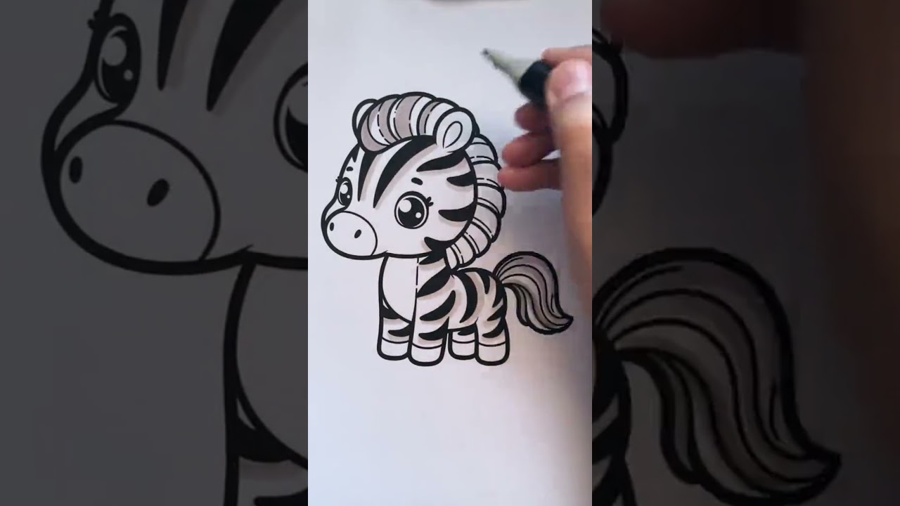 🎨 Relaxing Marker Coloring 🖍️ | Cute Zebra from "Forest Friends" 🦓 | ASMR Art Session 🎧