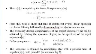 MULTIRATE DIGITAL SIGNAL PROCESSING