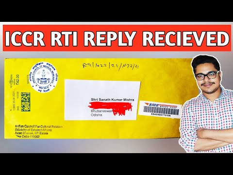 ICCR RTI REPLY RECIEVED | Sanath easymind tutorials