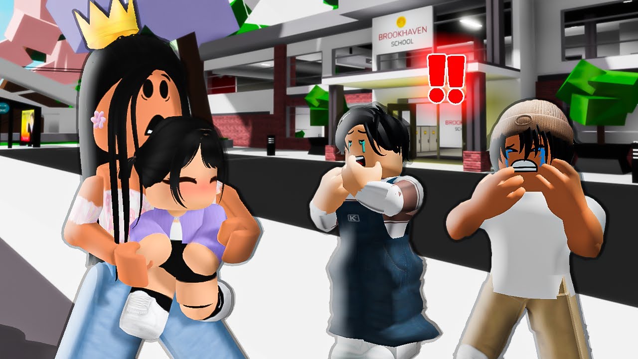 LES FRÈRES JUMEAUX SONT TRISTES À CAUSE D'UNE CAMARADE DE CLASSE SUR BROOKHAVEN RP ROBLOX