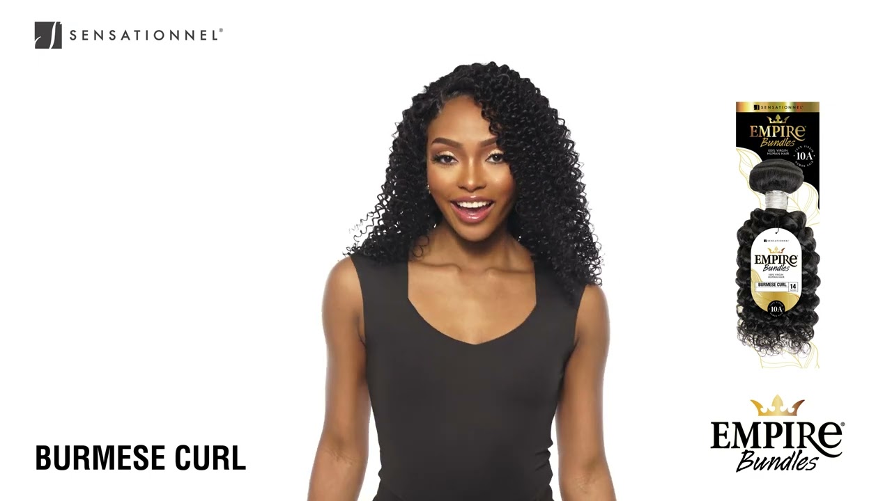Sensationnel Empire Bundles Burmese Curl Weaves 360°view
