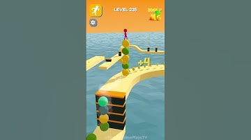Stack Rider - All Levels Walkthrough Gameplay iOS, Android Mobile Game (Levels 235-236) #Shorts