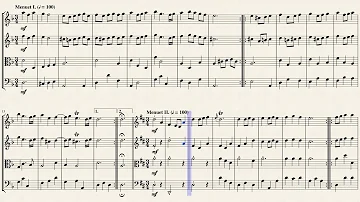Menuets from the Fireworks Suite (HWV 351 No. 5) for String Quartet