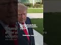 Trump Defends Putin After Alleged Ceasefire Violation #shorts