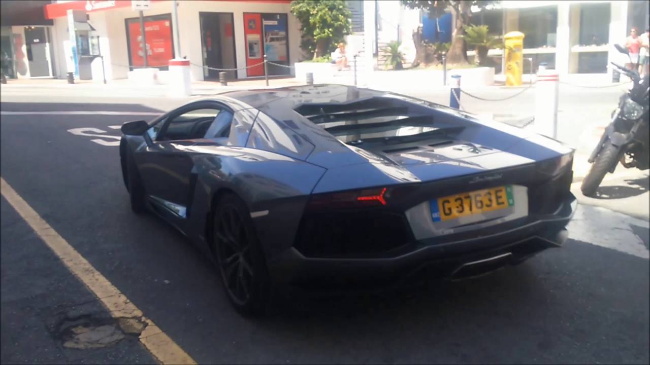 Lamborghini aventador, Louis Vuitton, Puerto Banus at night with