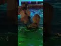 Billie Eilish celebrating in the pool 