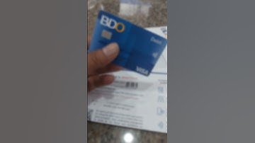 one hour process for BDO debit card