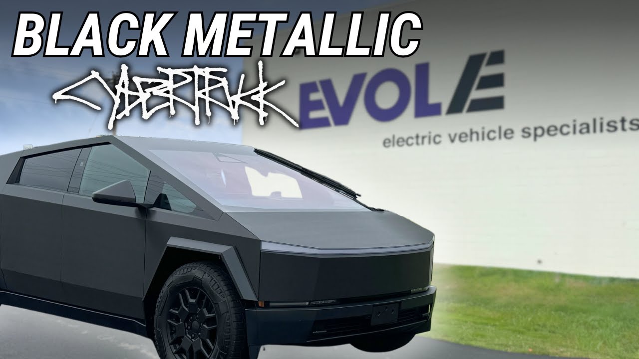 Wrapping a Tesla Cybertruck in Black Metallic | A Closer Look