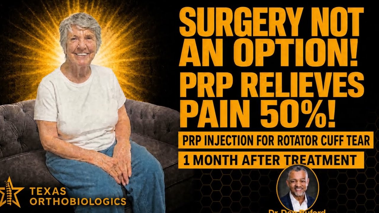 Massive Rotator Cuff Tear – PRP Cuts Pain in Half! | 1 Month Results