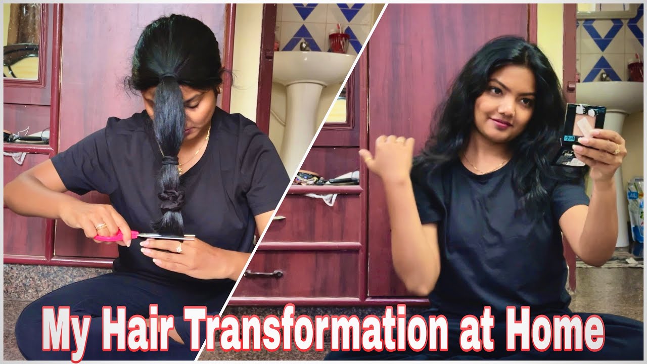 I Cut My Own Hair at Home 💇‍♀️Easy Layer & Front Layer Haircut ✂️Saved So Much Money #selfhaircut