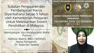 TUGASAN 1 FALSAFAH DAN ISU SEMASA (MPU31062)