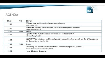 EPI Tutorial at HiPEAC21