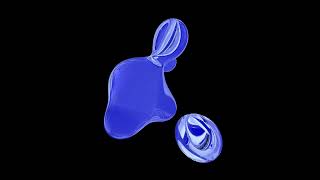 Liquid Blob Screensaver in a Loop, Blue Fluid Effect, 3D Digital Animated Background, Live Wallpaper