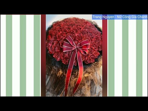 Video DIY Cách Làm Bó Hoa Hồng Màu Đỏ Bằng Ruy Băng Cực Đơn... - youtube