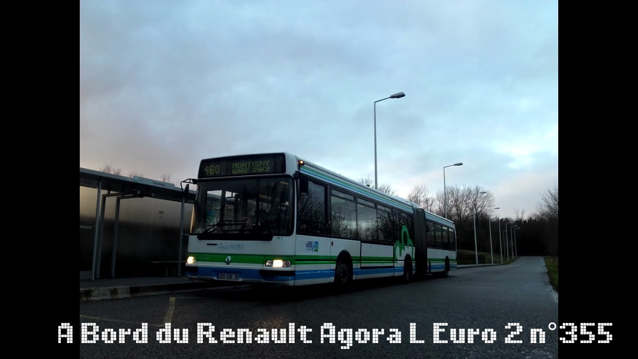 [SOUND] A Bord du Renault Agora L Euro 2  n°355 SAVAC, Ligne 460 SQYBus (FULL - KICKDOWN)