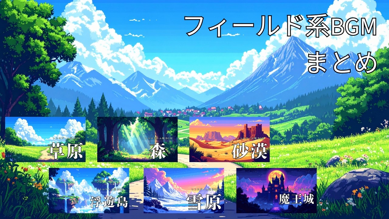 【フリーBGM】フィールド系BGMまとめ｜レトロゲーム音楽