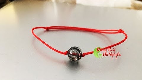 Đá quý Hà Nguyễn - vòng chỉ đỏ mix hạt đá thạch anh tóc đen