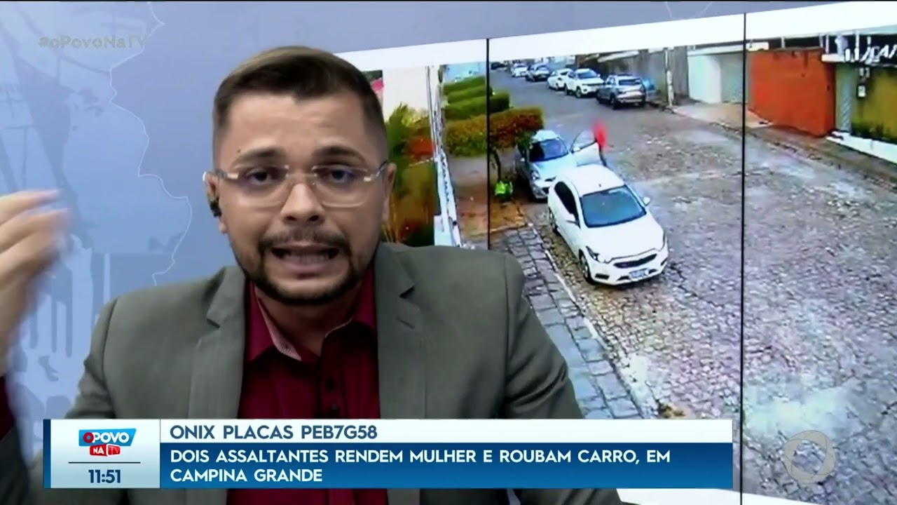 Dois assaltantes rendem mulher e roubam carro, em Campina Grande - O Povo na TV