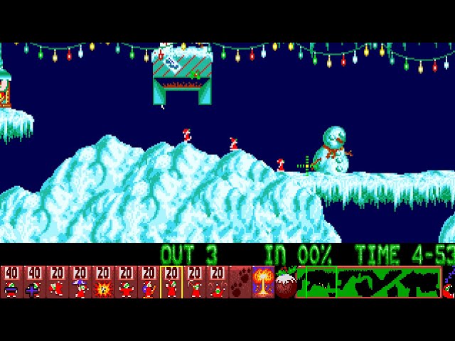 Xmas Lemmings game at