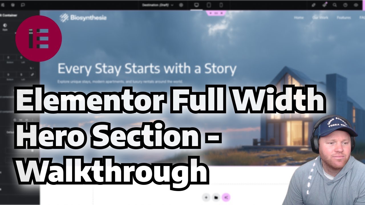 How to Make a Full-Width Hero Section in Elementor - YouTube