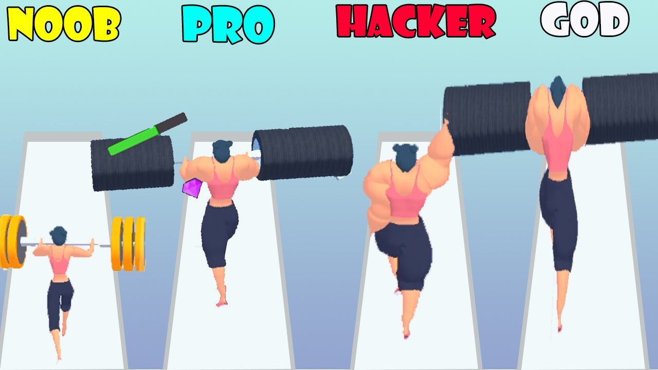 NOOB vs PRO vs HACKER vs GOD - Weight Runner 3D