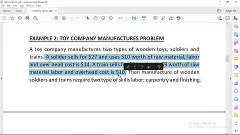 Extreme Points, L P P