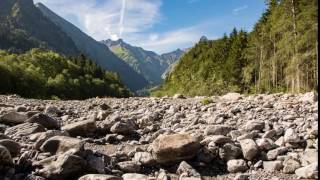 Timelapse Trettach valley moving stones