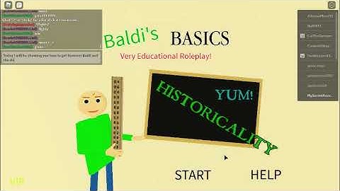 Roblox How To- Baldi