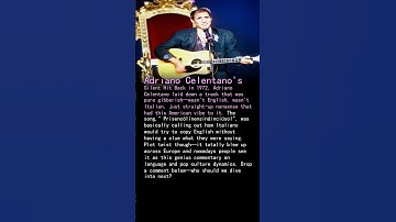Thumbnail of Celentano’s Song That Fooled Everyone Ce2M2xpvtjs 12 score40 unknown italian singer adriano celen