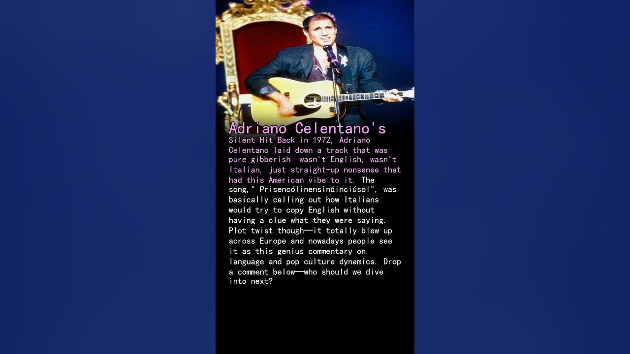 Celentano’s Song That Fooled Everyone Ce2M2xpvtjs 12 score40 unknown italian singer adriano celen Celentano’s Song That Fooled Everyone Ce2M2xpvtjs 12 score40 unknown italian singer adriano celen