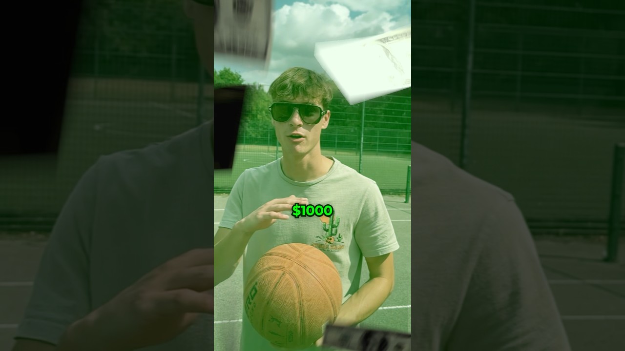 $10,000 Half Court Basketball Shot #shorts #basketball #basketballgame