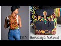 How to sew an easy Backpack DIY TUTORIAL with AFRICAN Print Fabric