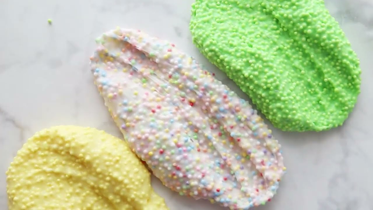 Crunchy squishy foam beads slime recipe (how to) 