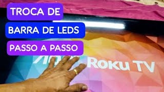 tv da uma piscada logo marca imagem  fica escura  AOC  MOD :43S5195/78G como fazer a troca dê leds