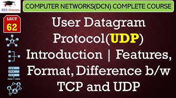 L62: User Datagram Protocol(UDP) Introduction | Features, Format, Difference b/w TCP and UDP