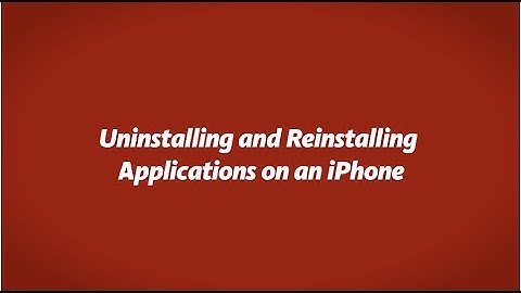 Uninstalling and Reinstalling Apps on iPhone Tutorial