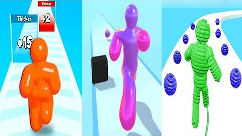 Tall Man Run vs Blob Run vs Rope Man Run - Triple Gameplay (Android/iOS).