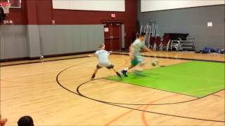 Jordan Bartlett dribbling at Stu Vetter Basketball Camp