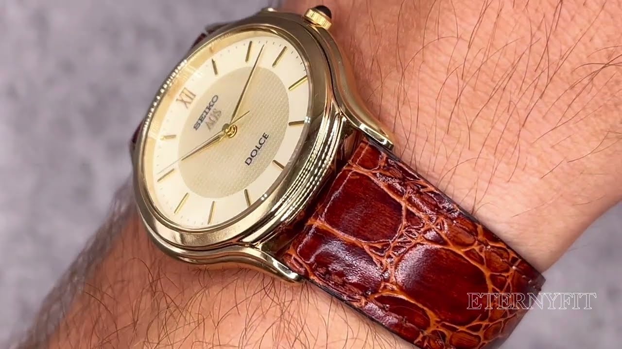 Seiko Dolce AGS 4M21-0B70 auto-quartz gold vintage 1990s - YouTube