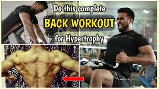 Complete back workout routine for hypertrophy | Back width back thickness