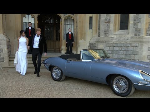 Newlyweds Prince Harry and Meghan Markle drive to evening reception | ITV News