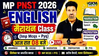 PNST English Class 2026 | Free English MCQs | narration &amp; preposition|  PNST Exam Preparation | GKM