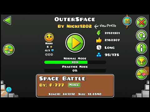 outer space 100%geometry dash